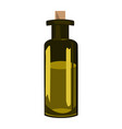 green olive oil bottle over white background vector image