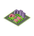isometric 3d module block vector image