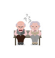 senior couple with sad facial expressionold vector image