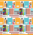 back to school pattern with notebooks and pens vector image vector image