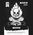 grime hip-hop party rap festival banner vector image vector image
