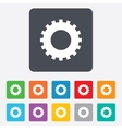 cog settings sign icon cogwheel gear symbol vector image vector image