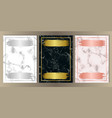 luxury marble set vector image vector image