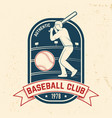 baseball or softball club badge vector image