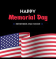 happy memorial day dark greeting card vector image vector image