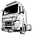 black and white truck vector image