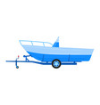 boat at vehicle transport vector image