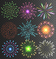 festive colorful firework salute burst vector image vector image