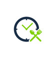 food time logo icon design vector image