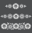 lace long horizontal pattern set design vector image