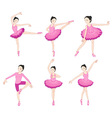 ballerina set vector image