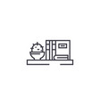 book shelf line icon sign vector image