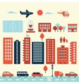 city modern elements vector image