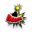 comic book text bubble advertising boom vector image