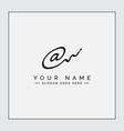 a letter signature logo - initial alphabet vector image vector image