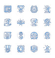 achievement line set vector image