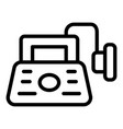 clinical defibrillator icon outline style vector image vector image