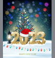 new year and merry christmas holiday background vector image