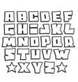 Graffiti bubble fonts with gloss and outline Vector Image