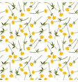 seamless pattern with globeflowers vector image vector image