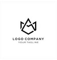 unique creative simple fashion brands am ma logo vector image