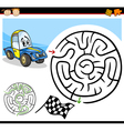 cartoon maze or labyrinth game vector image vector image