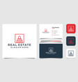 real estate with line art style good vector image vector image
