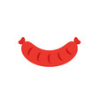 fried sausage isolated on white in flat style vector image