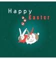 easter card with rabbits vector image vector image