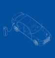 electric car charging station electromobile vector image