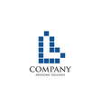 best letter l logo square concept vector image