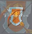 game medieval crossed shield arrow and bow vector image