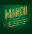neon font vector image