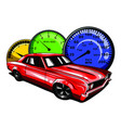 old school car muscle car vector image vector image