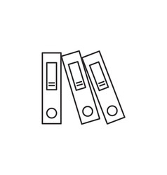 Outline document folder icon Royalty Free Vector Image