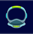 cartoon space astronaut helmet cosmonaut headwear vector image vector image