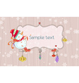 christmas frame vector image vector image