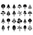 tree icon set 1 vector image