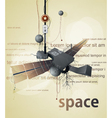 abstract space station satellite vector image vector image