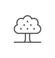 tree line outline icon and plant sign vector image