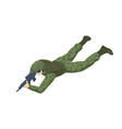isometric special forces soldier police swat team vector image vector image