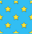 seamless pattern yellow stars at pop art style vector image vector image