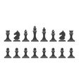 silhouettes of chess pieces vector image