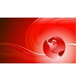 abstract waves with globe design eps 10 vector image vector image