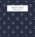 anchor navy blue pattern vector image