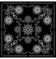 bandana print with black and white elements vector image