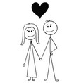 cartoon of heterosexual couple man and woman vector image vector image