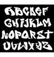 graffiti font alphabet letters vector image