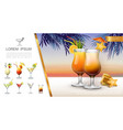 realistic tropical party concept vector image vector image