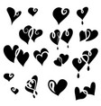 set of valentine hearts for your design vector image